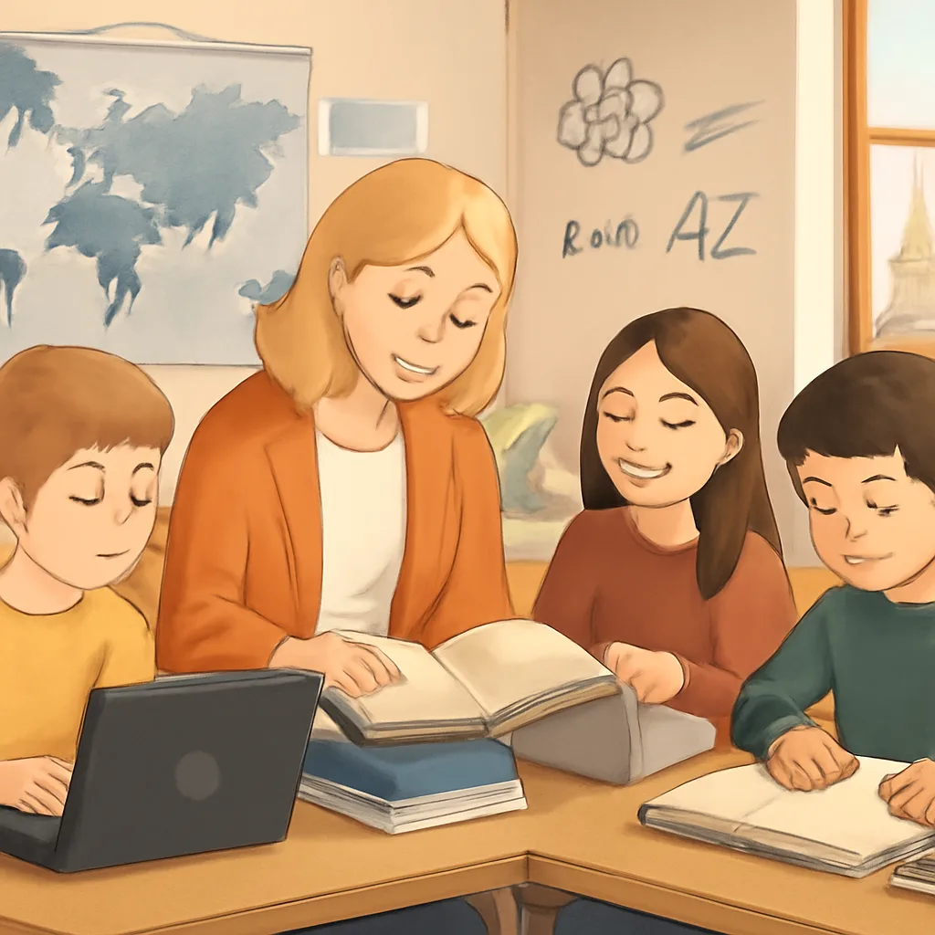 Draugiška edukacinė atmosfera su korepetitoriumi ir mokiniais Ukmergėje