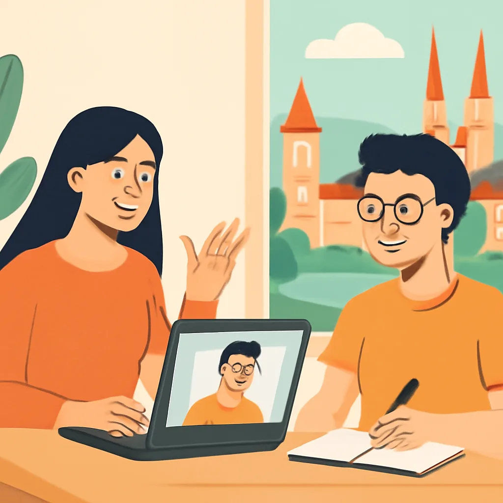 Korepetitorius ir mokinys, besimokantys Plungėje, draugiškoje ir šiuolaikiškoje aplinkoje
